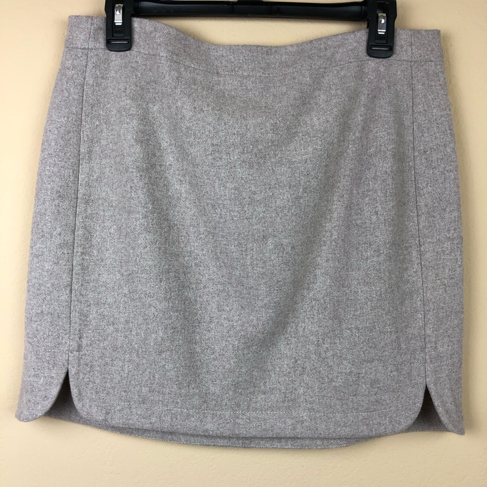 J. Crew Shirttail Skirt in Wool